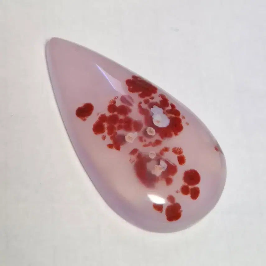 [BUNJANG] Rare Cinnabar in Agate Raw Gemstone - Chalcedony Agate / 희귀! 핏방울이 똑똑 떨어진듯한 아름다운 시나바 인 아게이트 원석 광물 마노 칼세도니 보석