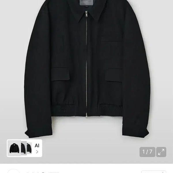 [BUNJANG] Bellier Diagonal Blouson Jacket Raven Black / 벨리에 다이애그널 블루종 자켓 레이븐 블랙 100