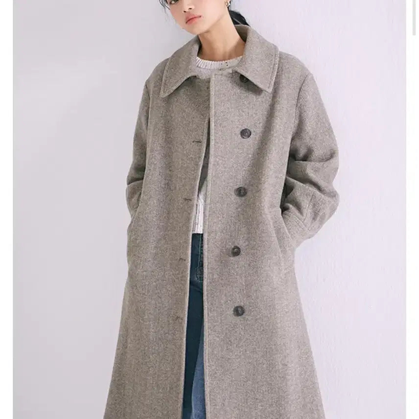 [BUNJANG] MIXXO Long Coat Beige / 미쏘 롱코트 베이지 S/상태좋음