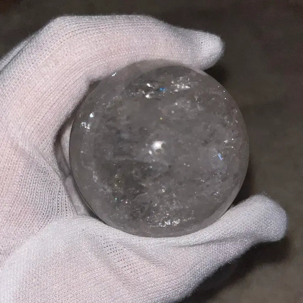 [BUNJANG] Natural Rainbow Clear Quartz Sphere Stone Decor / 천연원석 무지개 백수정 클리어쿼츠 스피어 수정 구 돌 스톤 오브제 소품