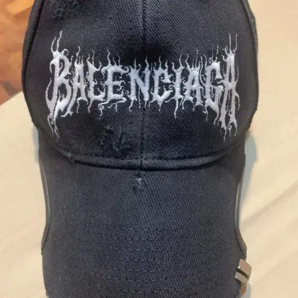 [BUNJANG] Balenciaga Black Logo Cap Hat / 발렌시아가 블랙 로고 캡모자