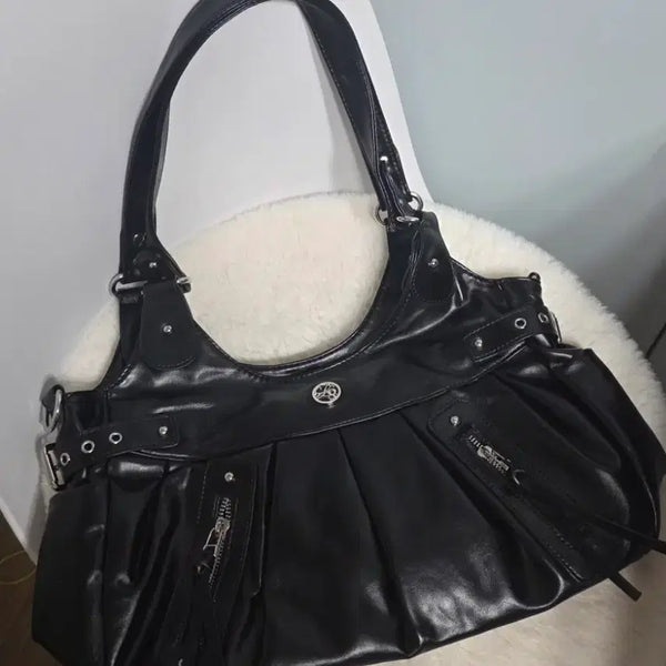 [BUNJANG] Illico Amber Buckle Shoulder Bag Black / 일리고 엠버 버클 숄더백 블랙