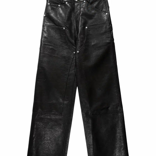 [BUNJANG] FAR FROM WHAT Faux Leather Work Pants / 파프롬왓 Faux 레더 워크 팬츠