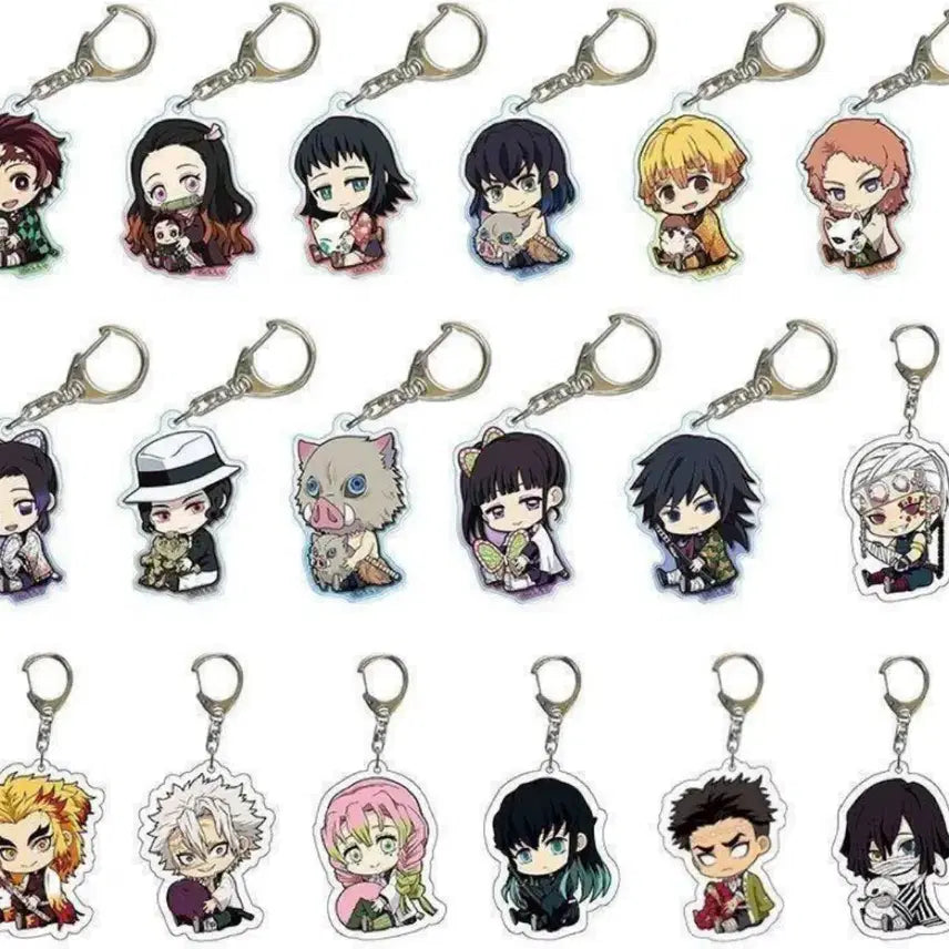 [BUNJANG] Demon Slayer Acrylic Keyring Set (18 Types) / 귀멸의 칼날 아크릴 키링 18종 세트