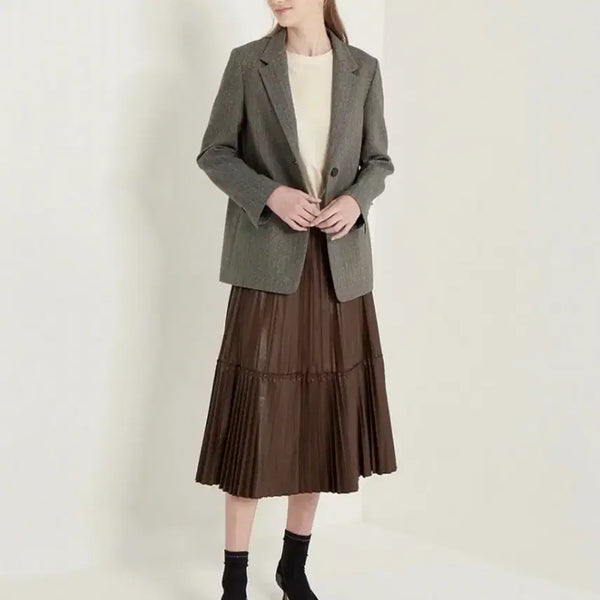 [BUNJANG] SJSJ Belted Herringbone Jacket Brown Size 44 / SJSJ 벨티드 헤링본 자켓 브라운 44사이즈