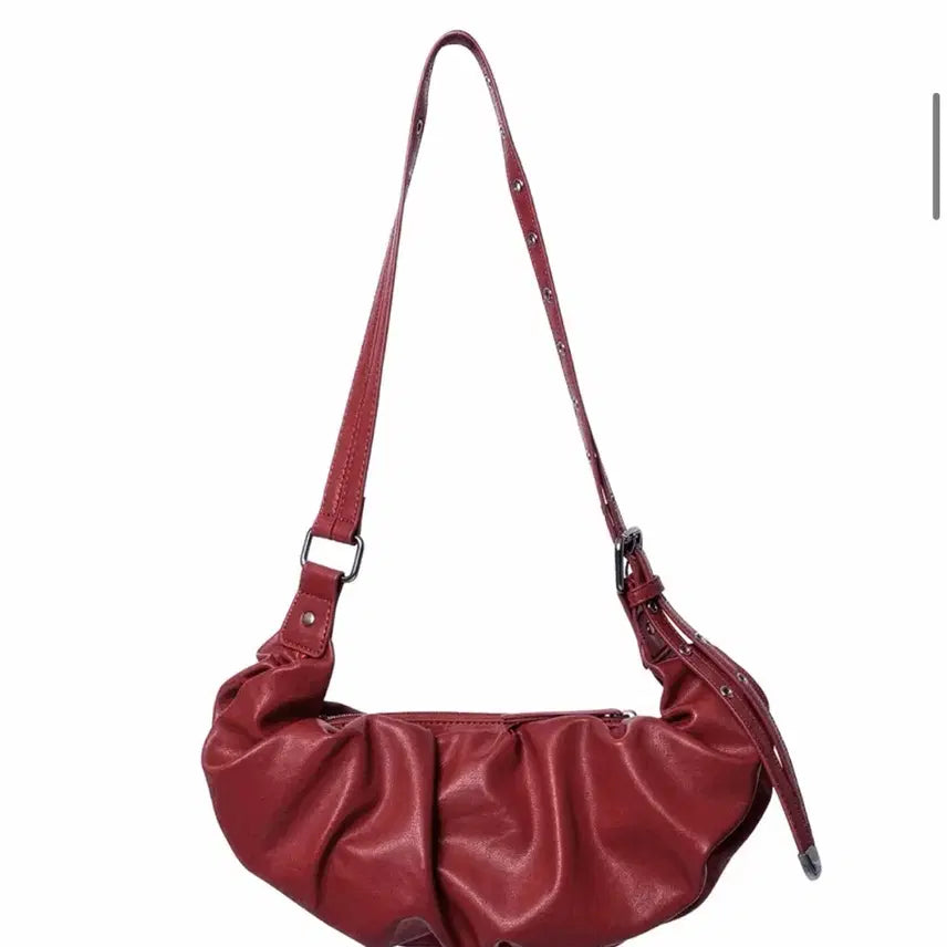 [BUNJANG] Flareup Draped Leather Bag (FL-745_Red) / 플레어업 Draped Leather Bag (FL-745_Red)