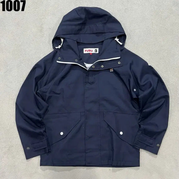 [BUNJANG] FUBU Navy Hooded Jacket - Size L / 후부 후드 자켓 네이비 L