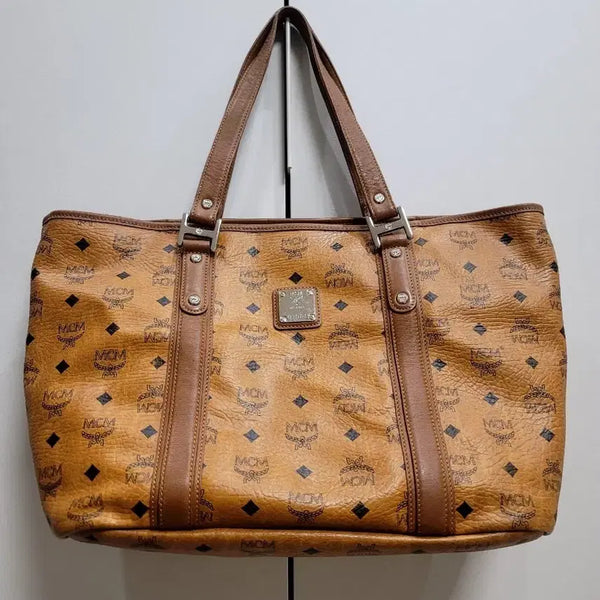 [BUNJANG] MCM Brown Logo Pattern Tote Bag / MCM 토트백 브라운
