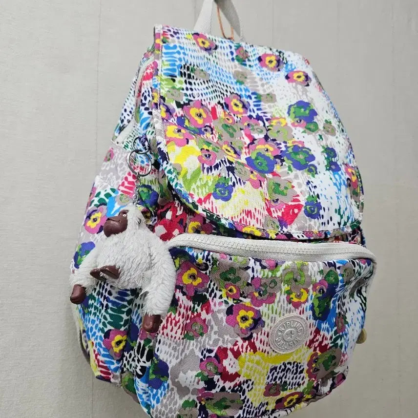 [BUNJANG] Kipling Multi-Color Floral Backpack / 키플링 백팩