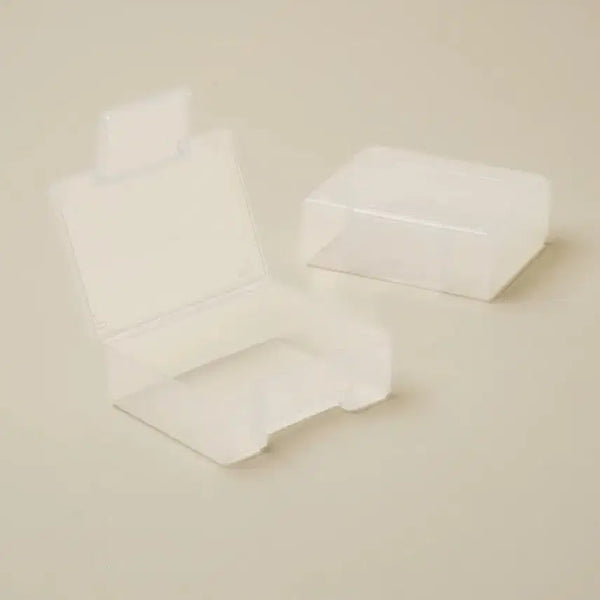 [BUNJANG] Mini Rectangular Storage Boxes (2 pcs) - Transparent, Clear Case for Photocards and Keyrings / 반투명 직사각 미니 수납함 2개입 정리한 보관함 포카 소품 포토카드 키링 다이소