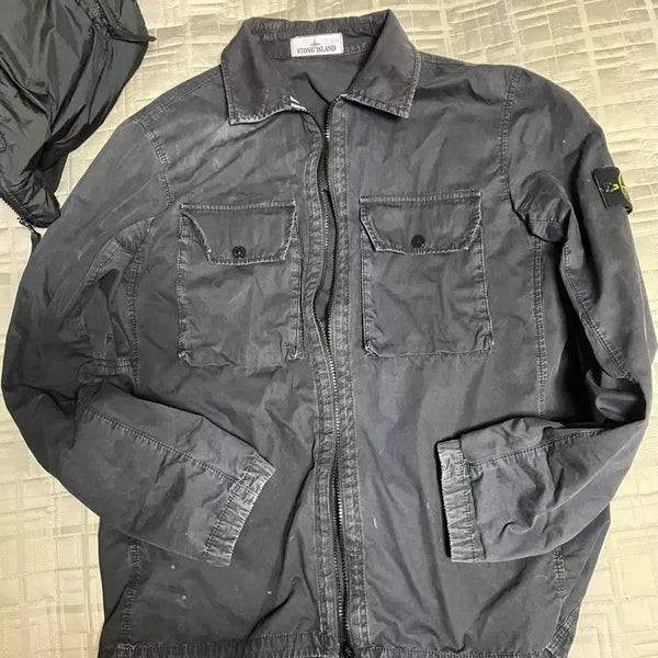 [BUNJANG] Stone Island Old Effect Shirt / 스톤아일랜드 올드이펙트 셔츠