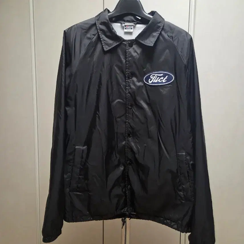 [BUNJANG] Fuct Oval Logo Coach Jacket Black / 퍽트(fuct) coach jacket