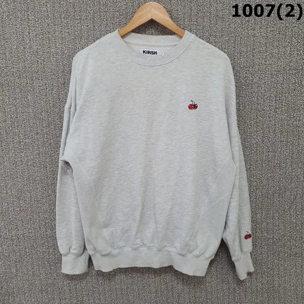 [BUNJANG] Kirsh Light Grey Cherry Logo Sweatshirt / 키르시 맨투맨 라이트 그레이 1