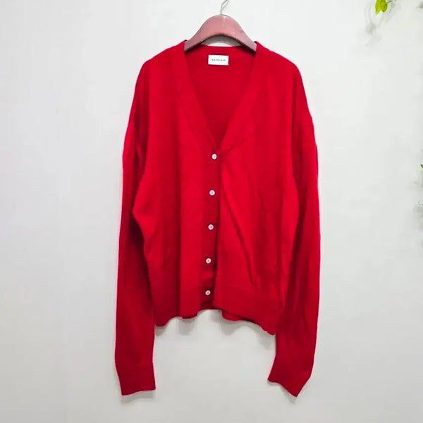 [BUNJANG] HAVE LESS 21'SS Wool Cardigan Red / HAVE LESS  해브레스 21'SS 울 가디건