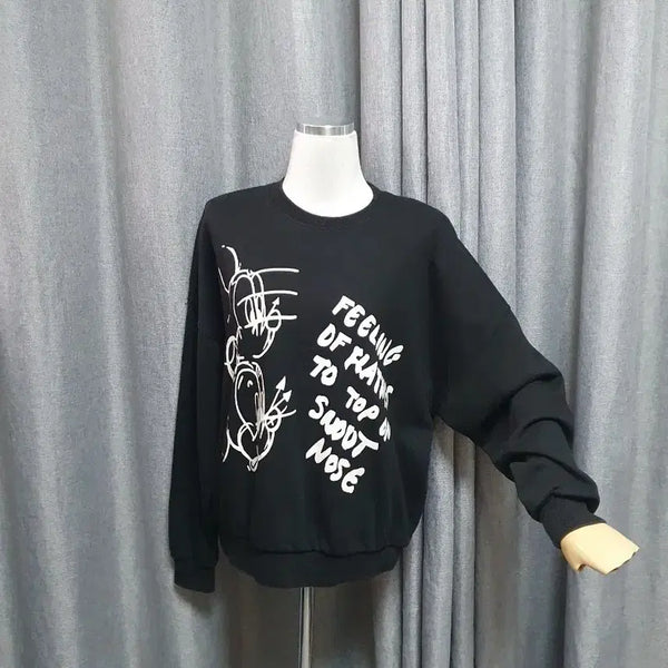[BUNJANG] Mickey Black Sweatshirt / 미키 블랙 맨투맨