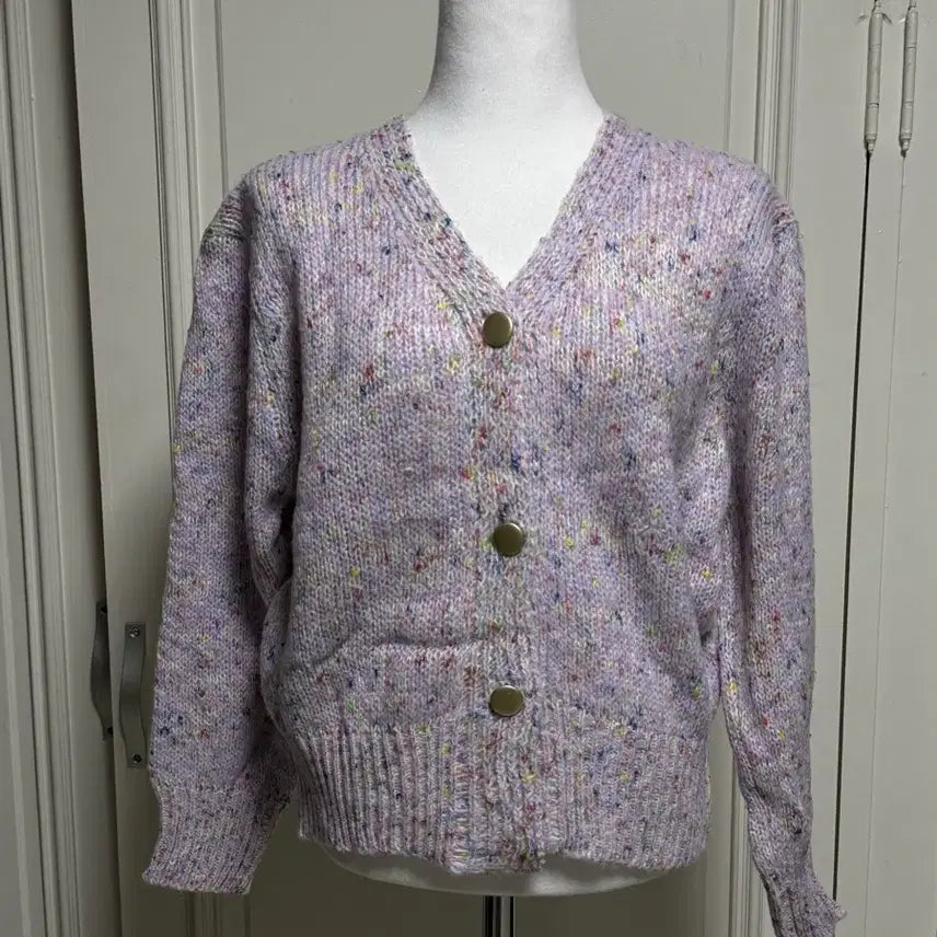 [BUNJANG] New Lavender Knit Cardigan / [새상품] 연보라 니트 가디건