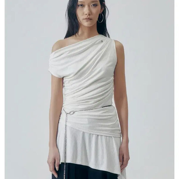 [BUNJANG] Trimming Bird Ruched Soft Jersey One-Piece / 트리밍버드 Ruched Soft Jersey One-piece