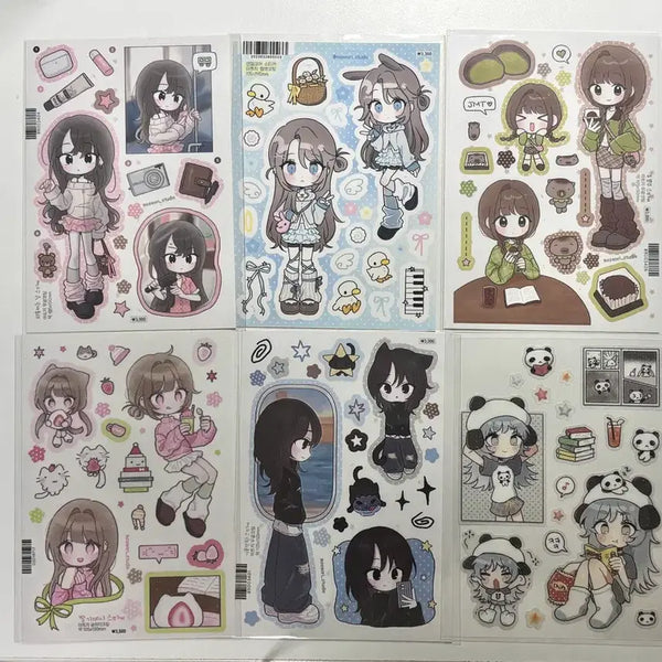 [BUNJANG] Decorative Stickers - Character Cutouts / 다꾸 인물 스티커 (모서리)