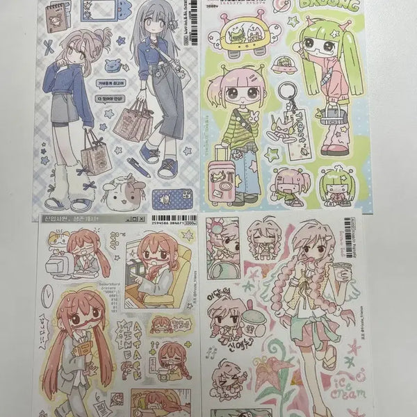 [BUNJANG] Character Sticker Pack (Various Brands) / 다꾸 인물 스티커 (쪼꼬지, 하루랜드, 프리즐프렌즈 프프)