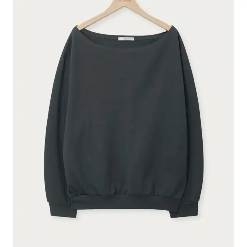 [BUNJANG] One Shoulder Sweatshirt Charcoal / 원숄더 맨투맨 차콜