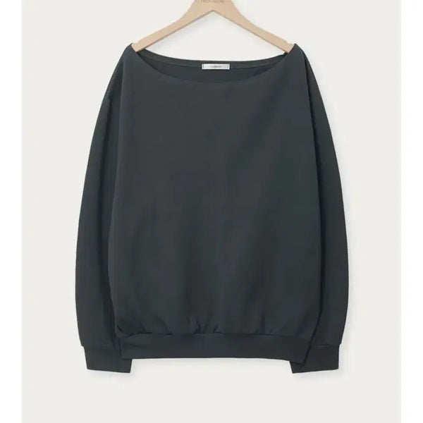 [BUNJANG] One Shoulder Sweatshirt Charcoal / 원숄더 맨투맨 차콜
