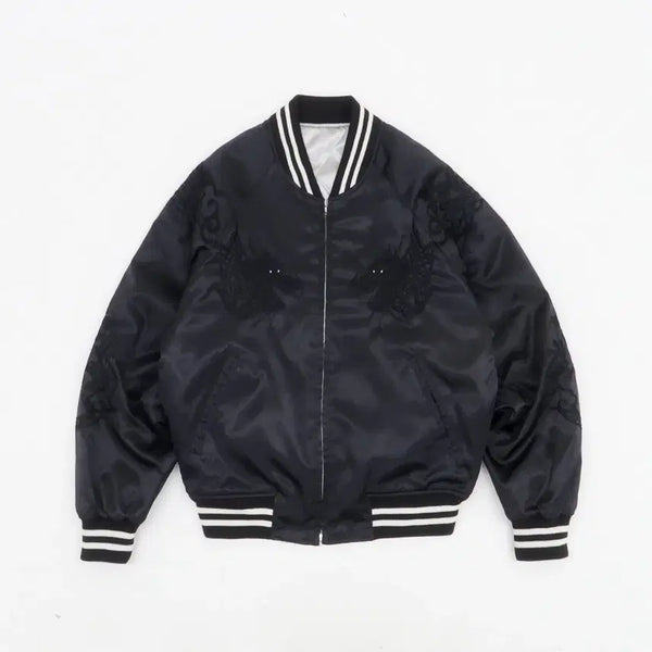 [BUNJANG] Hoshihime Black Dragon Sukajan Jacket (Free Size) / [F]호시히메 흑룡 스카쟌