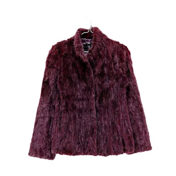 [BUNJANG] SSI 85 Chic Mink Fur Jacket Wine / 씨SI 85 시크한 밍크재킷 와인 64418