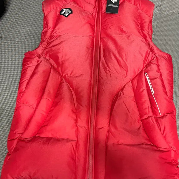 [BUNJANG] Descente Red Short Padded Vest / 데상트 숏패딩 베스트 레드