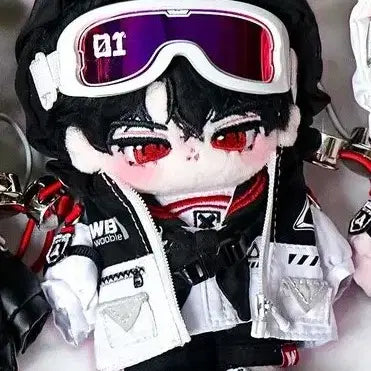 [BUNJANG] Woobl 10cm Techwear Another White-Red Set with Goggles / 우블 10cm 테크웨어 어나더 화이트레드