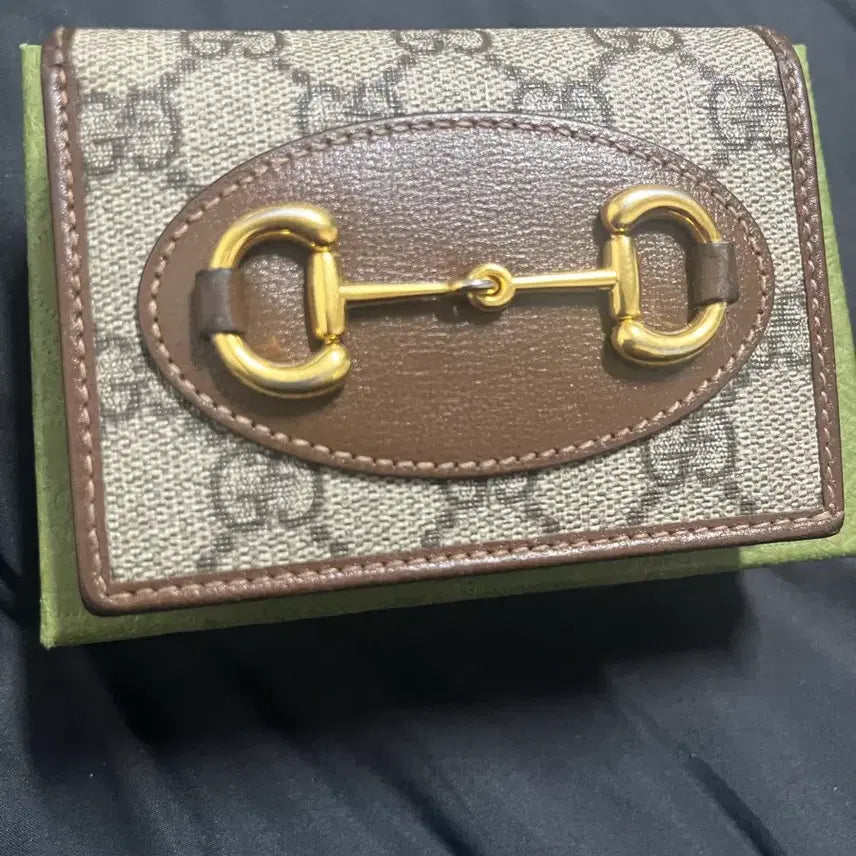 [BUNJANG] Gucci Horsebit Card Holder Brown / 구찌 홀스빗 카드지갑 브라운