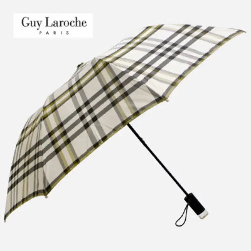 [BUNJANG] Guy Laroche Check Pattern Fully Automatic 2-Section Umbrella / [새제품] 기라로쉬 체크패턴 완전자동 2단우산(선물용 적합)