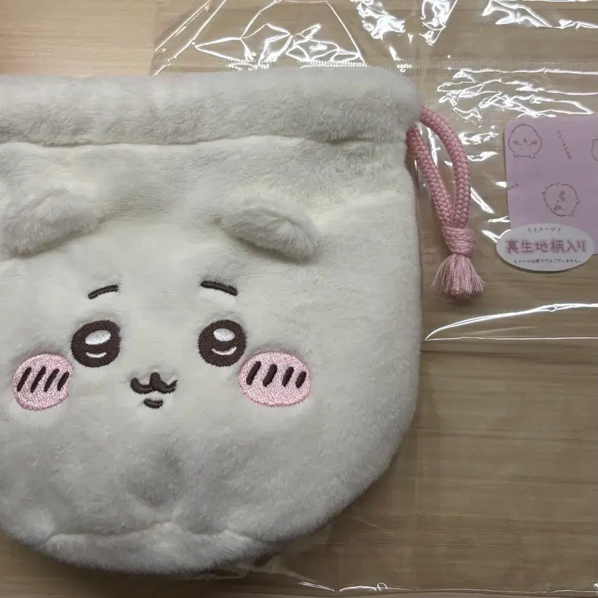 [BUNJANG] Chiikawa "Moonjikwi" Face Pouch (2nd Edition) / 치이카와 먼작귀 페이스 얼굴 복조리 복주머니 파우치 2탄