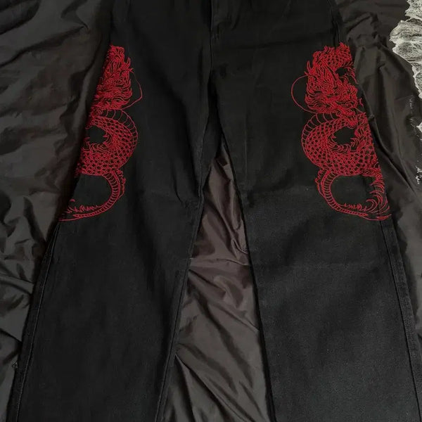 [BUNJANG] BY THE RHYM Dragon Embroidered Pants / 바이더알 용 자수 팬츠
