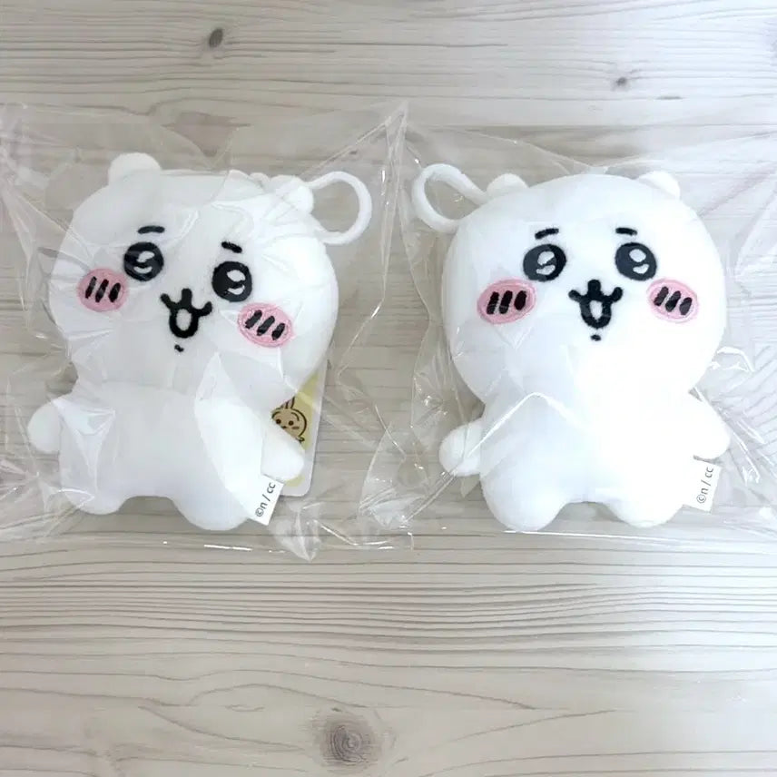 [BUNJANG] Chiikawa Smiling Face Plush Keychain Bundle Set / 2개 일괄) 먼작귀 치이카와 동엽카와 인형 키링 누이 대원미디어 대원샵 키링 치이카와 웃는 표정 13cm 봉제 인형