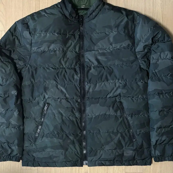 [BUNJANG] COACH Camouflage Reversible Down Puffer Jacket M / COACH 코치 카모플라쥬 리버시블 덕다운 카키 패딩 M
