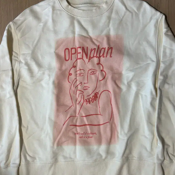 [BUNJANG] OPENPLAN Cream Ivory Sweatshirt S Size / (미착용 새상품)OPENPLAN 오픈플랜 크림아이보리 맨투맨 S