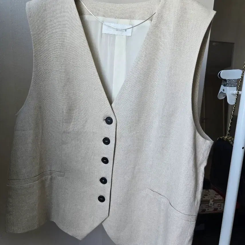 [BUNJANG] ZARA Beige Vest Set / 자라셋업