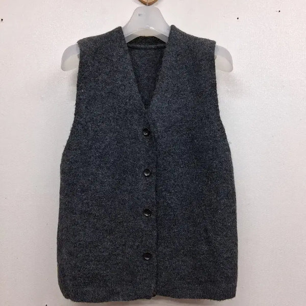 [BUNJANG] Dark Grey Knit Vest Size 55 / 니트조끼(진한 그레이색상)55