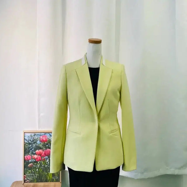 [BUNJANG] Plastic Island Lime Blazer Jacket S / 플라스틱아일랜드 라임 블레이저 자켓 S