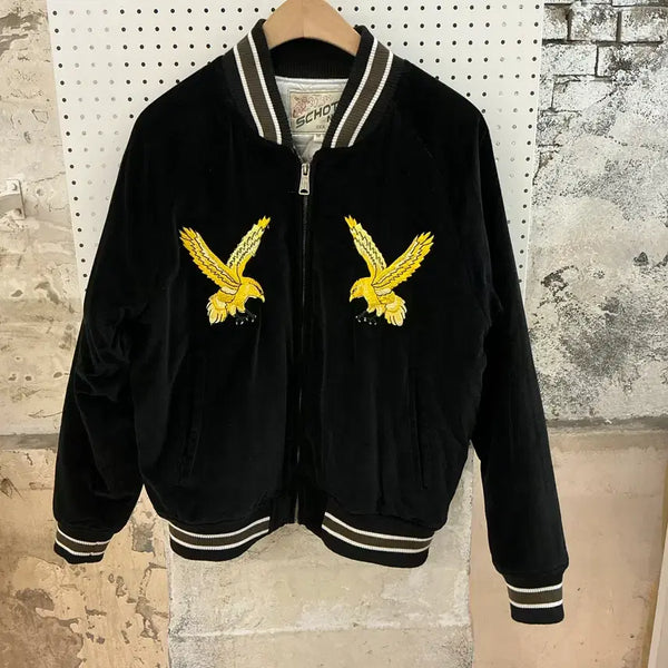 [BUNJANG] Short Velvet Embroidered Jacket / 셔트 벨벳 자수 자켓