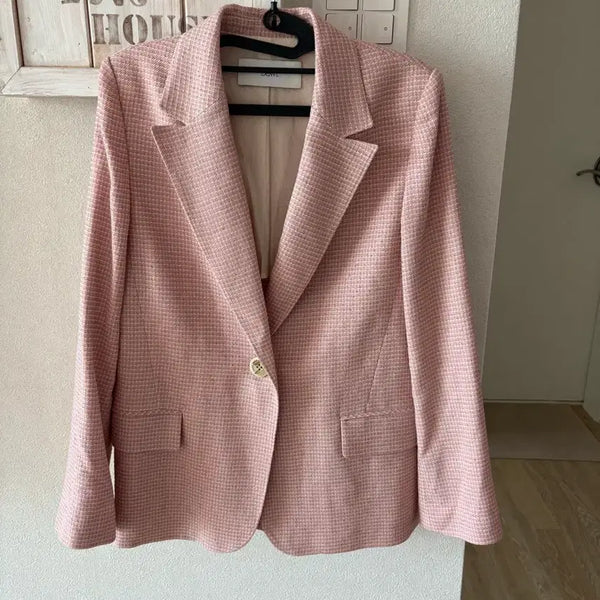 [BUNJANG] Dewl Tweed Jacket Pink / 새제품)Dewl(듀엘)트위드 자켓