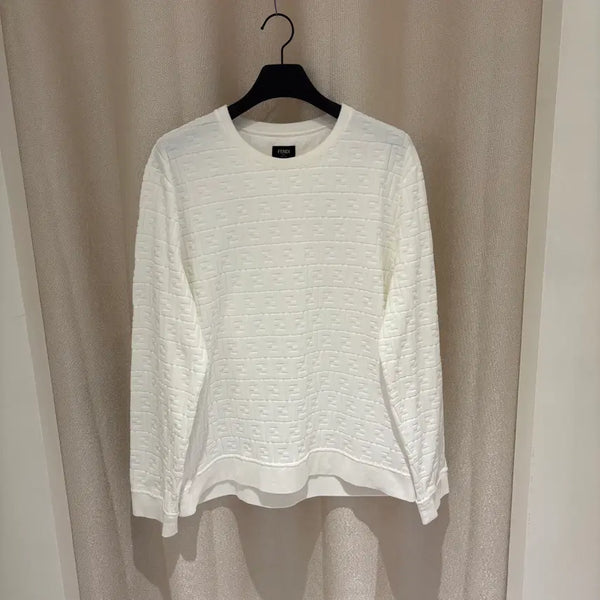 [BUNJANG] Fendi White FF Pullover Knit L / (L)펜디 화이트 FF 풀오버 니트