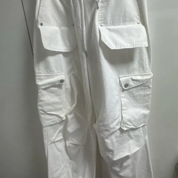 [BUNJANG] White Cargo Cotton Pants / 면바지