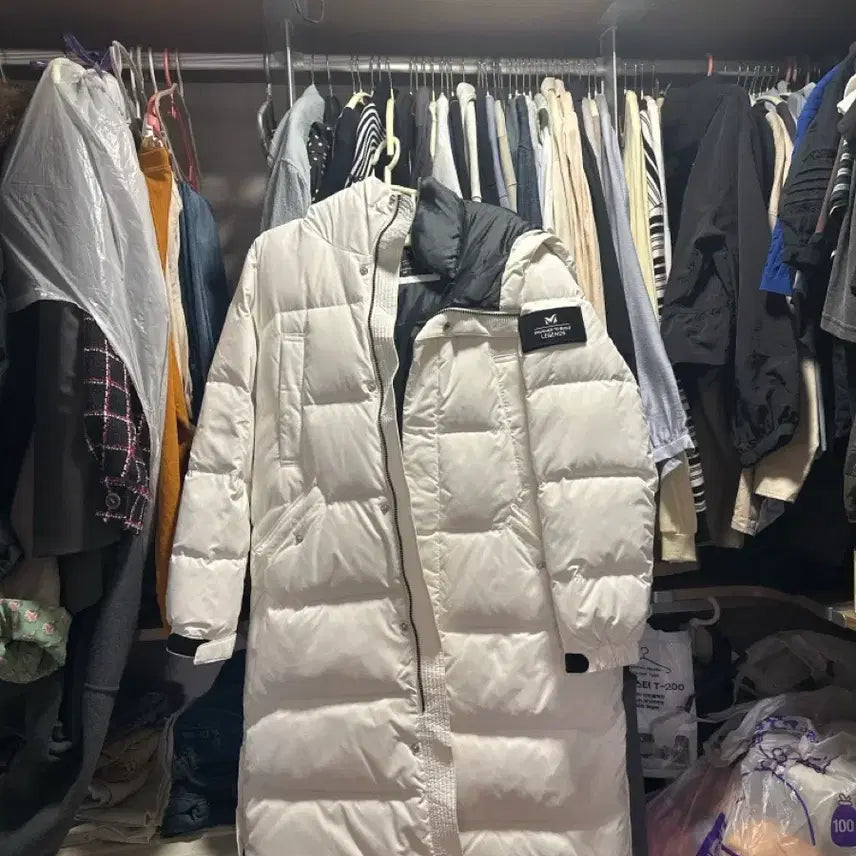 [BUNJANG] Millet White Long Padding (Size 90) / 밀레롱패딩 90 화이트
