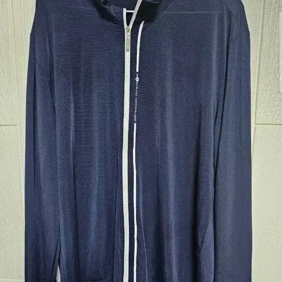 [BUNJANG] Navy Stripe Zip-Up Jacket / [  ] 네이비 스트라이프 집업 자켓