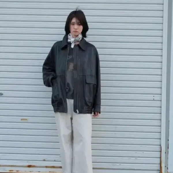 [BUNJANG] BEAKER Original Leather Bomber Jacket / BEAKER 비이커 오리지널 레더 봄버 (리얼가죽) 자켓 점퍼