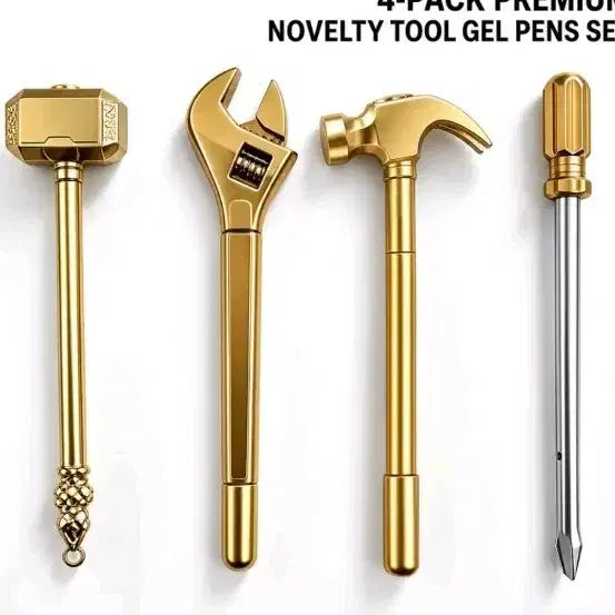 [BUNJANG] Tool Design Gold Pen Set (4 Types) / 황금공구펜 4종세트 골드