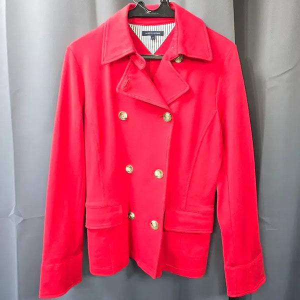 [BUNJANG] Tommy Hilfiger Women's Double Button Jacket Red / 타미힐피거 여성 더블 버튼 자켓 레드 (0161)