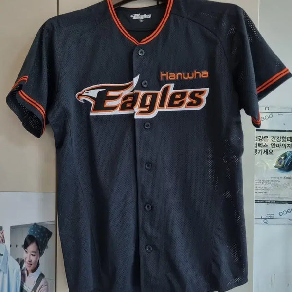 [BUNJANG] Hanwha Eagles 90 Dark Gray Polyester Baseball Jersey / 한화이글스 유니폼 90