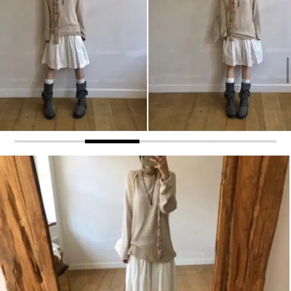 [BUNJANG] Deepmine Knit Midi Skirt Coordi Set / 딥마인 니트 미디 스커트 코디세트